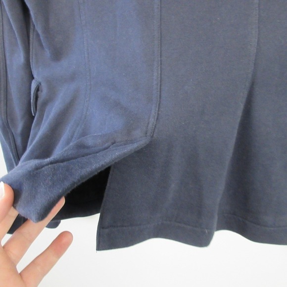 Burberry Brit Knit Blazer Jacket Women 8 Blue Cotton Blend Luxury Designer 572 - Picture 8 of 16